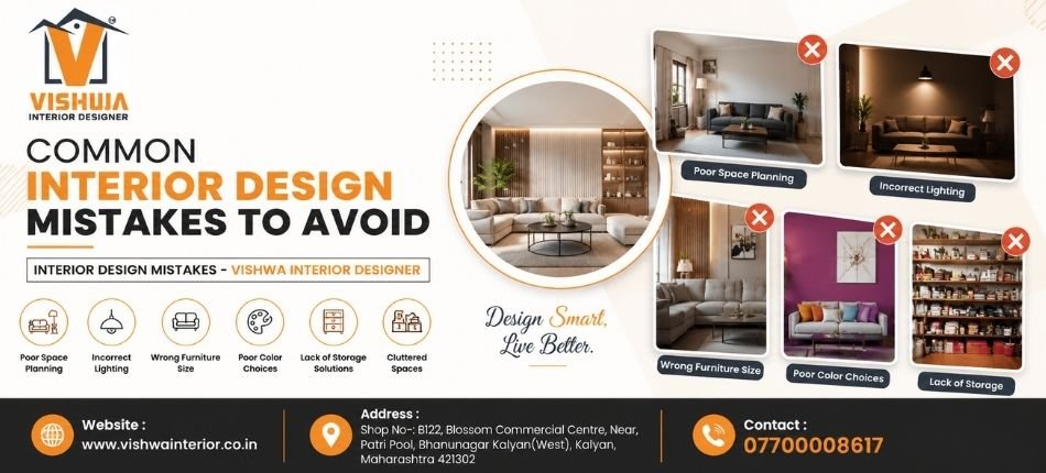 Interior Design Mistakes | Vishwa interior Designer