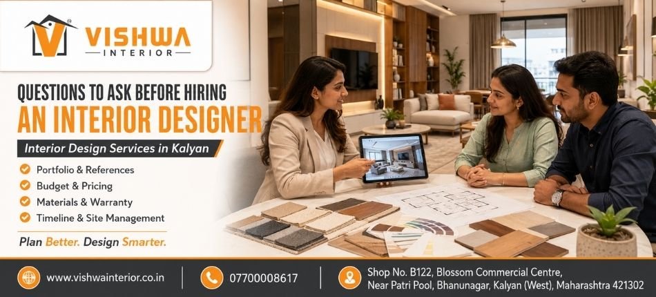 Interior Designer Checklist | Vishwa Interior Designer