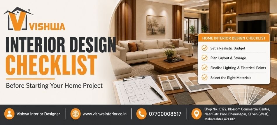 Home Interior Design Checklist | Vishwa Interior Designer