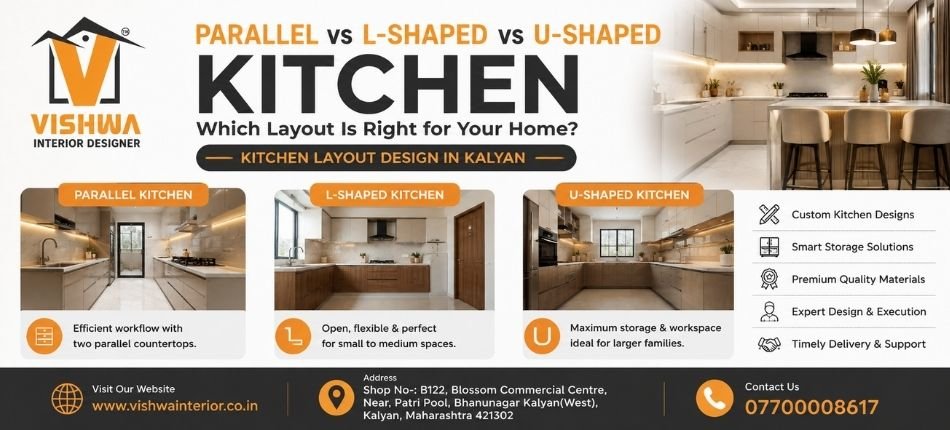 Kitchen Layout Design in Kalyan | Vishwa Interior Designer