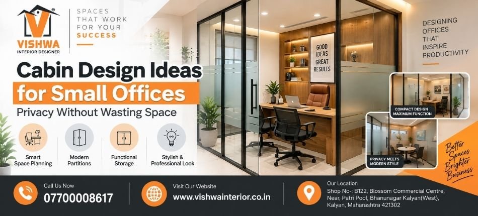 Cabin Design Ideas for Small Offices | Vishwa Interior Designer