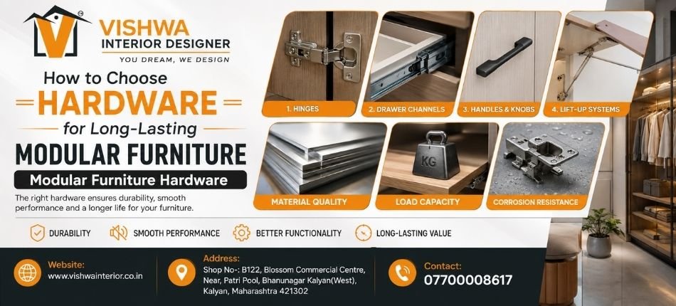 Modular Furniture Hardware | Vishwa INterior Designer